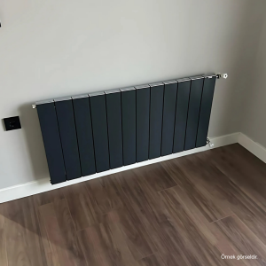 Juno Alüminyum Radyatör 600 mm - 1200 mm (12 Dilim) - Siyah (RAL9005)