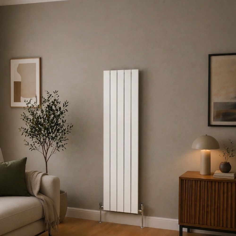Hestia 1500 x 450 (5 Dilim) Beyaz RAL9010  Alüminyum Radyatör