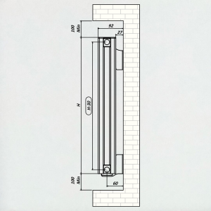 Argus 1500 x 490 (7 Dilim) Beyaz RAL9010 Alüminyum Radyatör