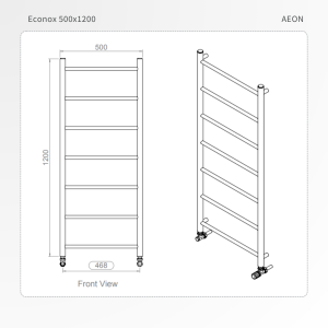 Econox Paslanmaz Dizayn Havlupan Rose Gold - SATİNE - 1200 x 500