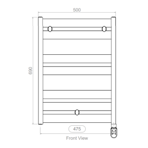 Elektrikli Dekoratif Havlupan Diana Mat Eloksal