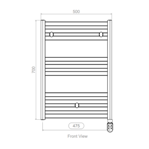 Elektrikli Dekoratif Havlupan Banio Parlak Eloksal