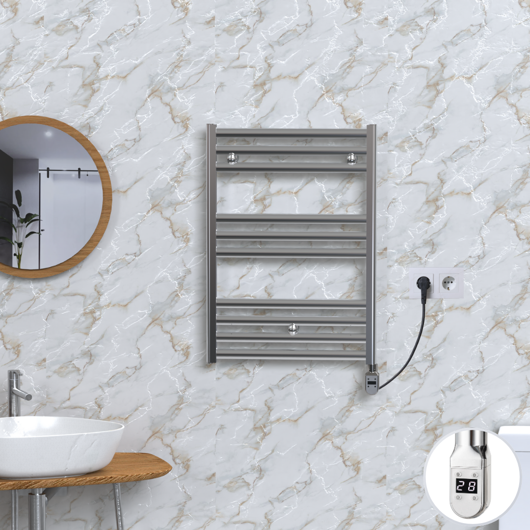 Elektrikli Dekoratif Havlupan Banio Parlak Eloksal