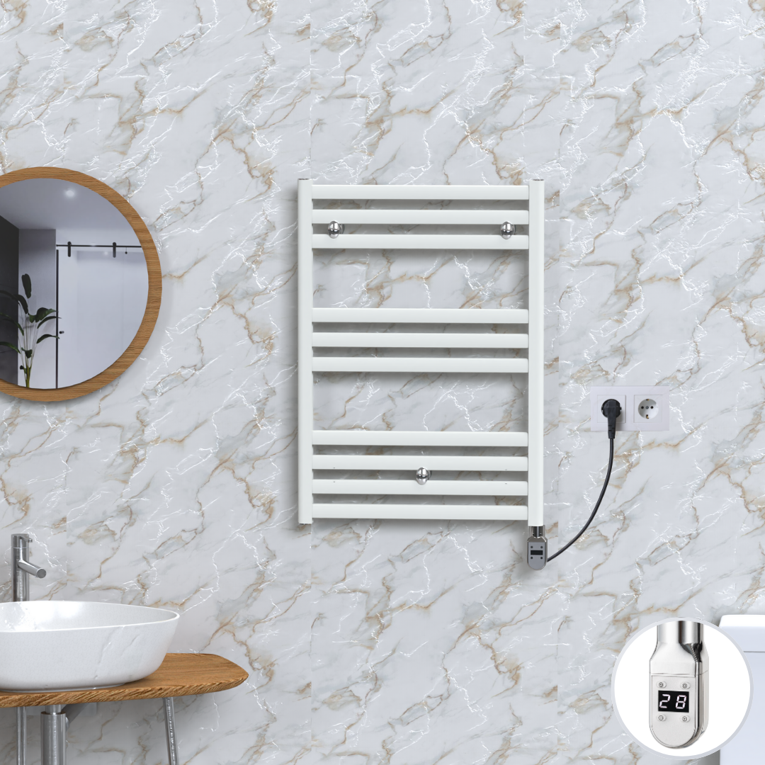 Elektrikli Dekoratif Havlupan Banio Beyaz