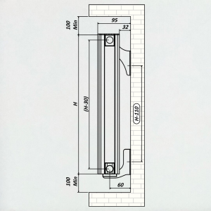 Bombe Alüminyum Radyatör 900 mm - 835 mm (12 Dilim) - Beyaz (RAL9010)