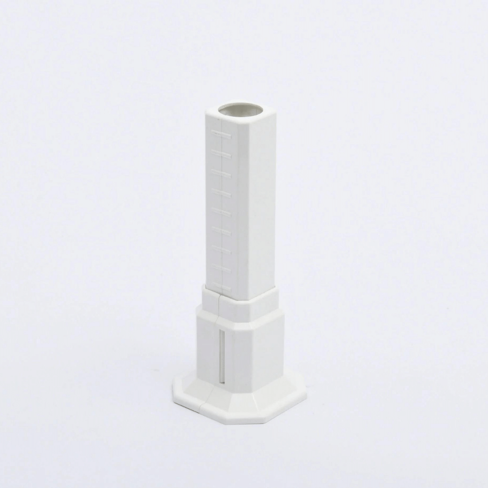 AYARLI PLASTİK TEKLİ KARE BORU GİZLEME BEYAZ 6- 20 CM