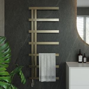 Stile Elektrikli Paslanmaz Dizayn Havlupan 1200 x 500 - SATİNE - BAKIR KAPLAMA