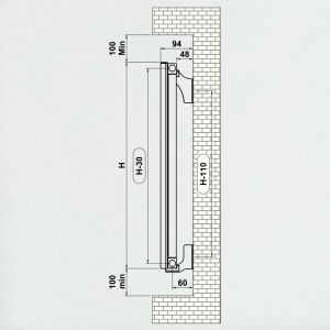 Triton Alüminyum Radyatör Mat Eloksal (0010) - 900 mm - 1420 mm (15 Dilim)