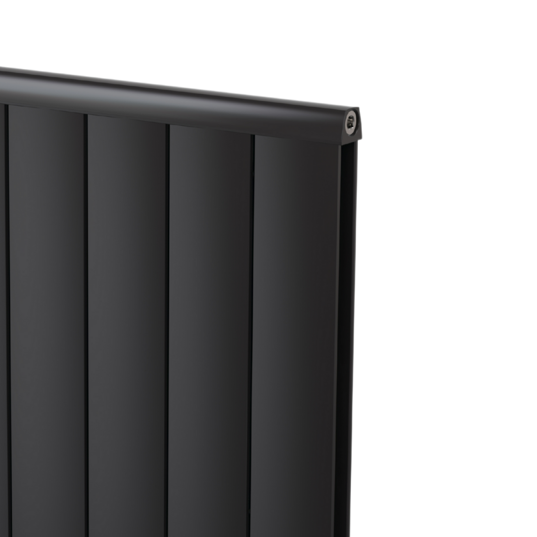 Juno-P Alüminyum Radyatör Siyah (RAL9005) - 600 mm - 1200 mm (12 Dilim)