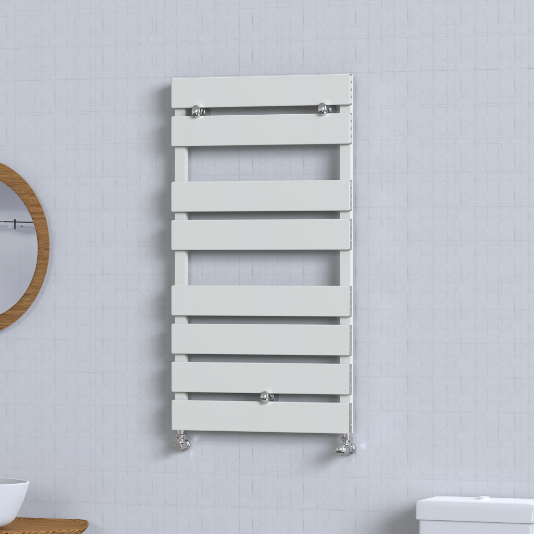 Hestia Bath Alüminyum Havlupan 995 mm - 400 mm (Aks:370 mm) - Beyaz (RAL9010)