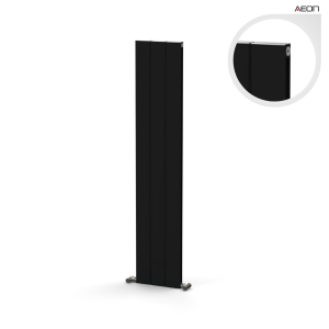 Juno Alüminyum Radyatör 1500 mm - 300 mm (3 Dilim) - Siyah (RAL9005)