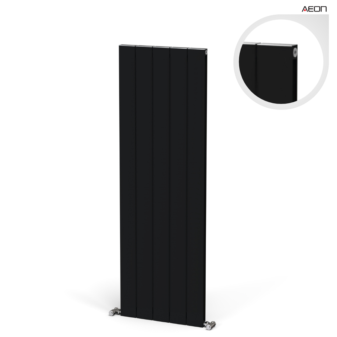 Juno Alüminyum Radyatör 1500 mm - 500 mm (5 Dilim) - Siyah (RAL9005)