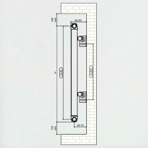Fera Alüminyum Radyatör 900 mm - 1515 mm (38 Dilim) - Antrasit (RAL7016)