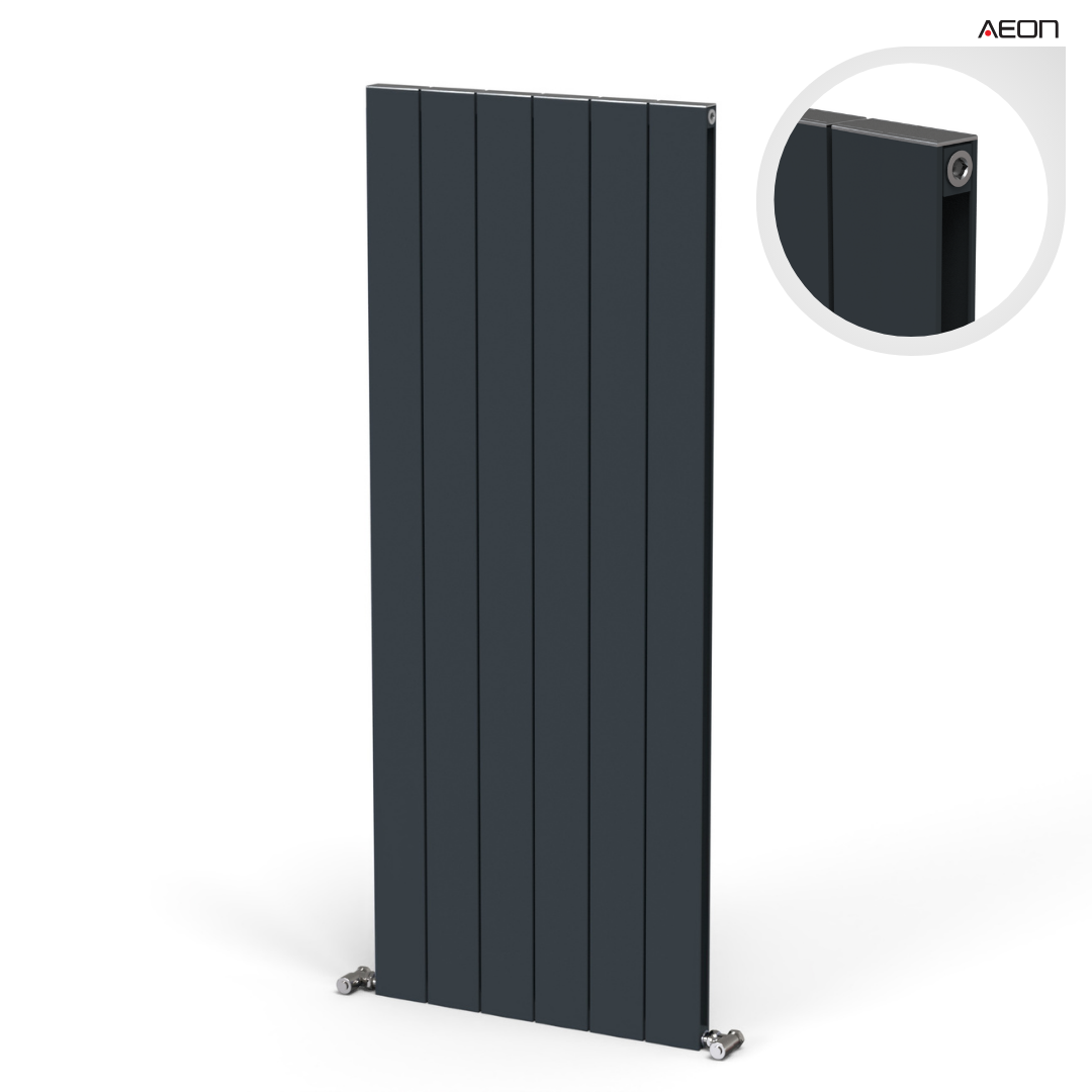 Juno Alüminyum Radyatör 1500 mm - 600 mm (6 Dilim) - Antrasit (RAL7016)