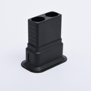 AYARLI ÇİFTLİ PLASTİK 10-15 9005 SİYAH MAT KARE BORU GİZLEME