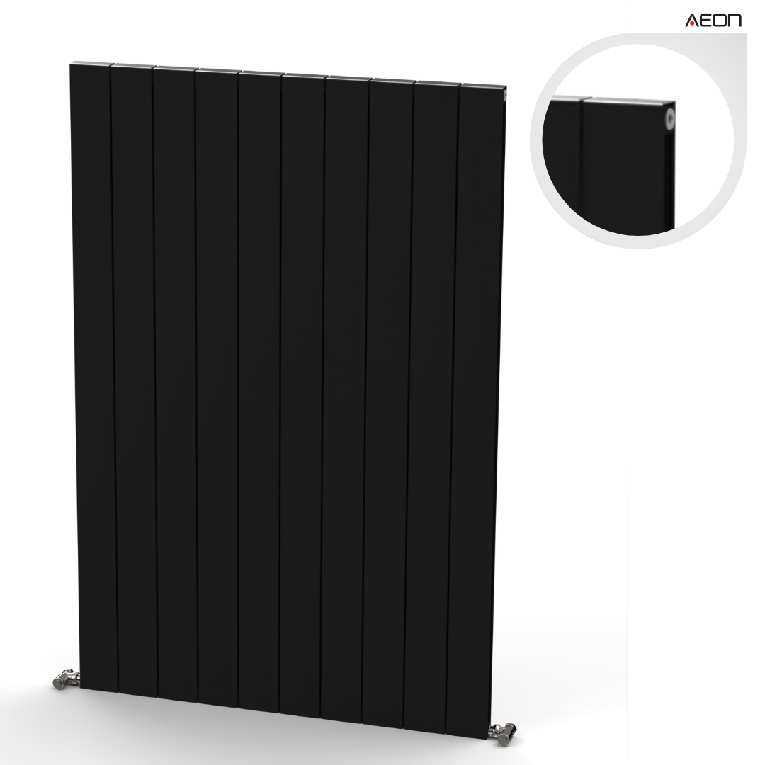 Juno Alüminyum Radyatör 1500 mm - 1000 mm (10 Dilim) - Siyah (RAL9005)